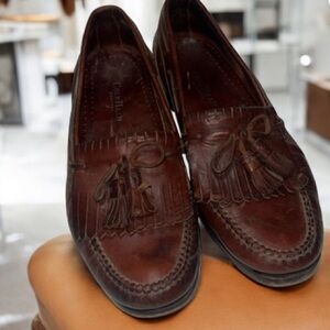 Cole Haan 1980` Natural Brown Country Designer Sz 12 All Leather Loafers